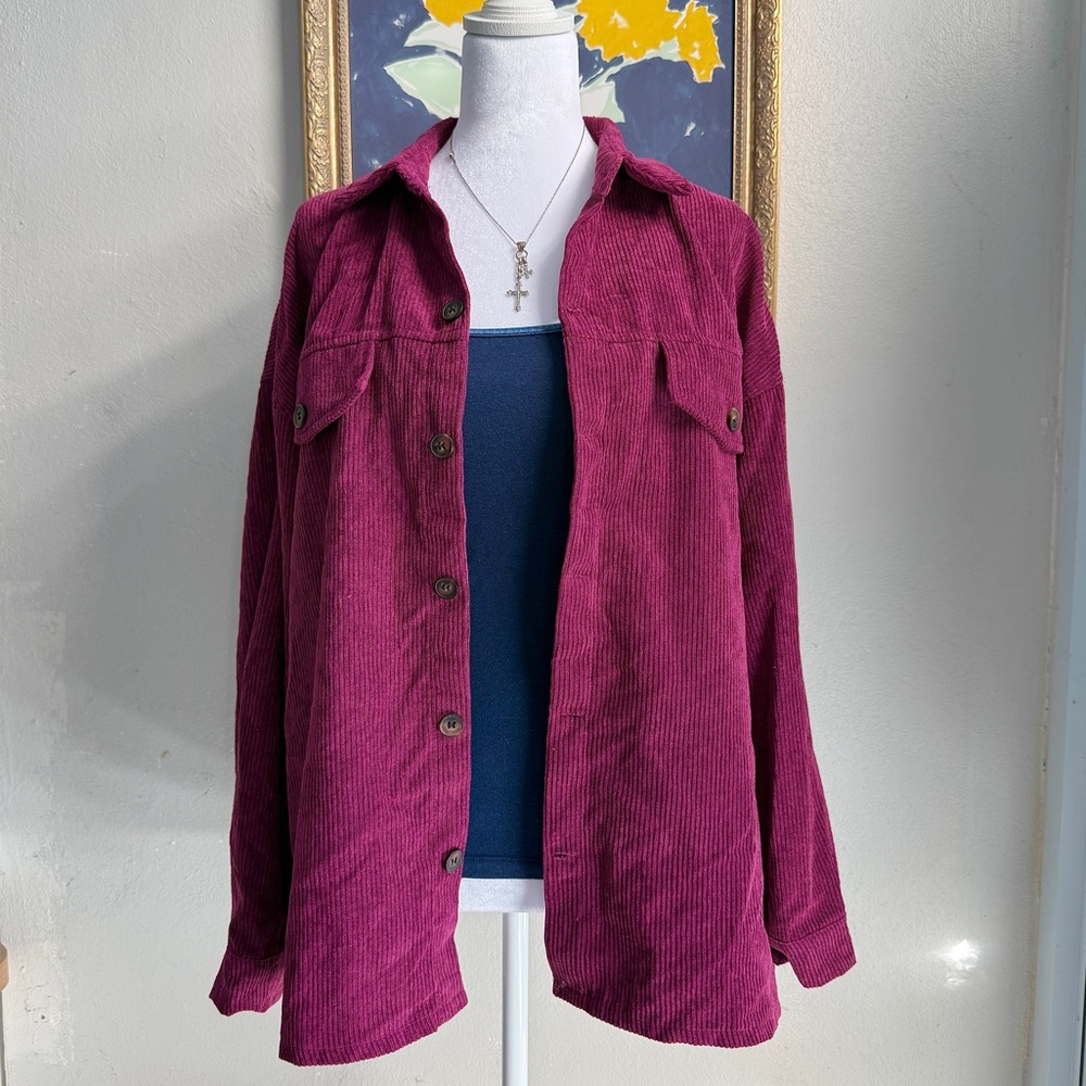 Women's Corduroy Jacket - Pink
